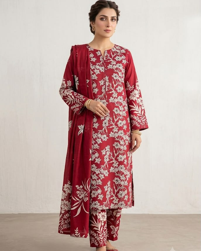 3Piece Unstitched Suit By Nishat