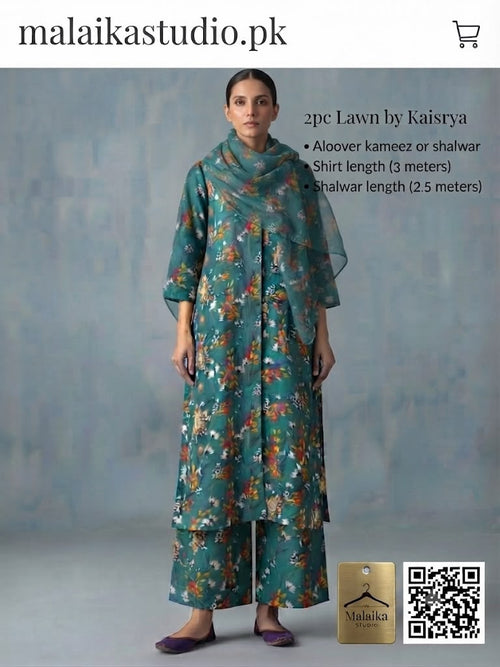 Kayseria 2-Piece Unstitched Lawn Suit