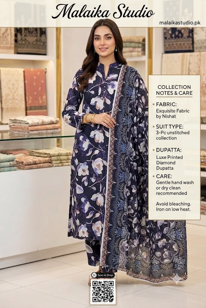 3Piece Unstitched Suit By Nishat