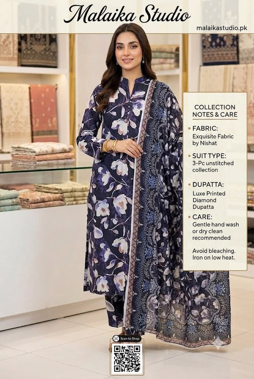 3Piece Unstitched Suit By Nishat