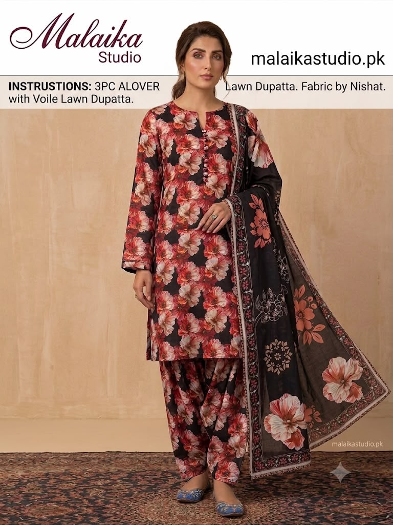 3Piece Unstitched Suit By Nishat