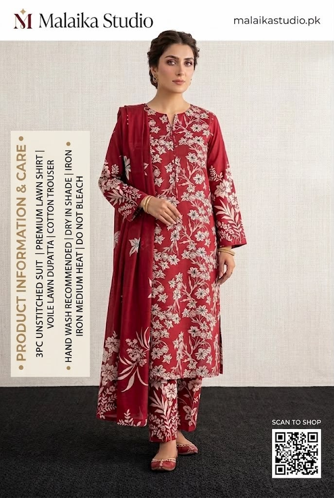 3Piece Unstitched Suit By Nishat