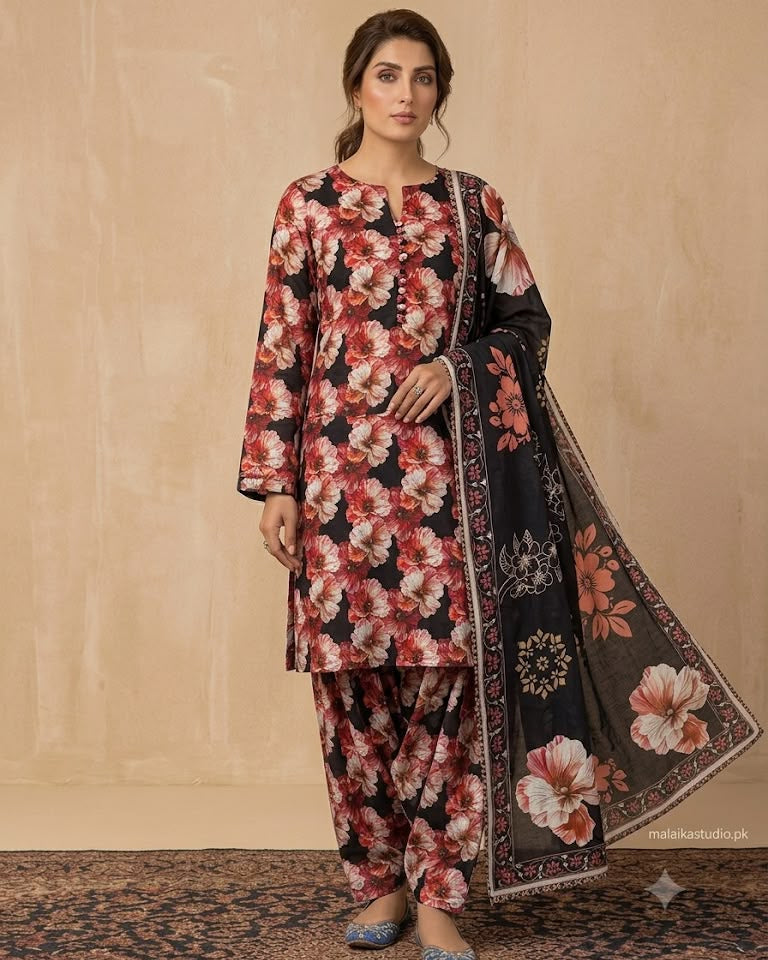 3Piece Unstitched Suit By Nishat