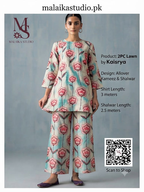 Kayseria 2-Piece Unstitched Lawn Suit