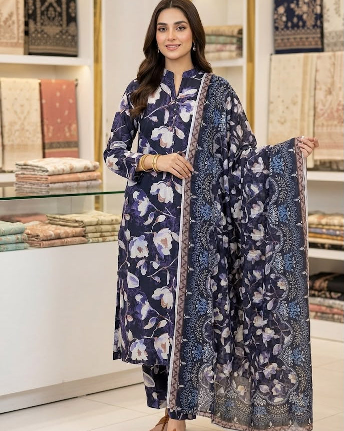 3Piece Unstitched Suit By Nishat